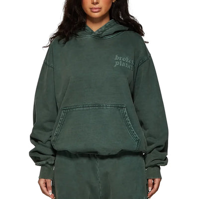 Broken Planet Basics Washed Emerald Hoodie