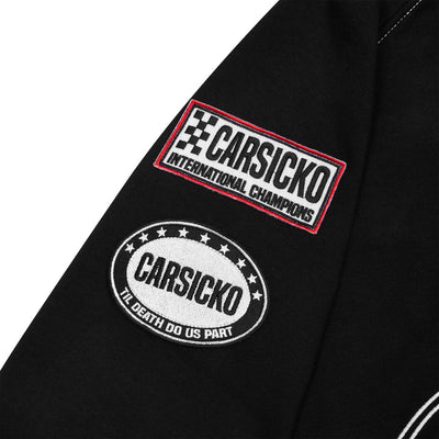 Carsicko Racing Club Zip-Up Black Hoodie
