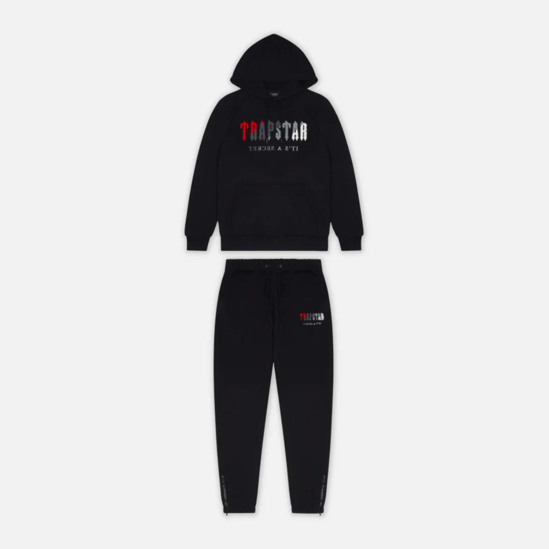 Trapstar Chenille Tracksuit Black Red.