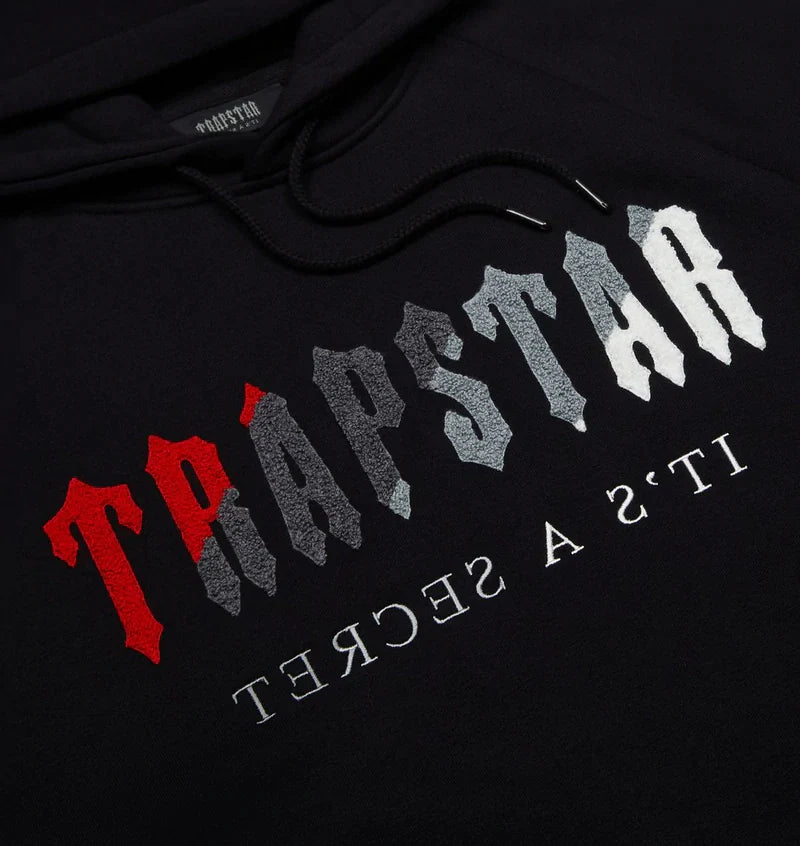 Trapstar Chenille Tracksuit Black Red.