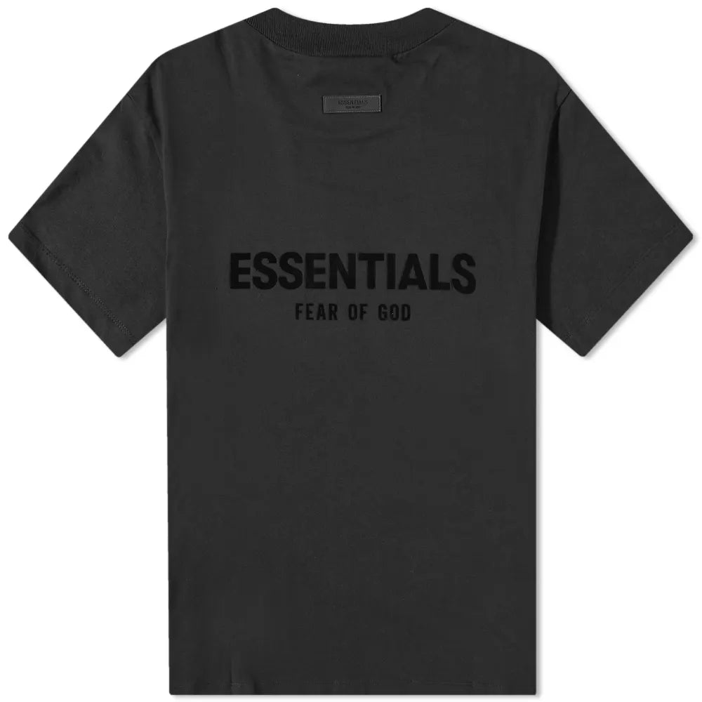 FEAR OF GOD ESSENTIALS LOGO TEE BLACK SS22 - M SNEAKERS