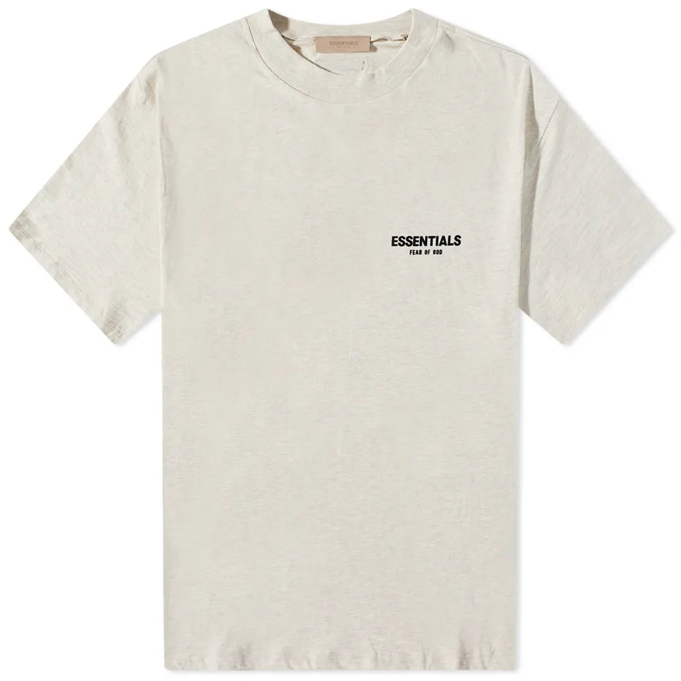 FEAR OF GOD ESSENTIALS LOGO TEE LIGHT HEATHER OATMEAL SS22 - M SNEAKERS