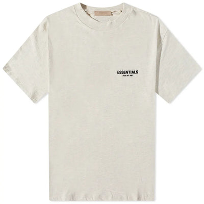 FEAR OF GOD ESSENTIALS LOGO TEE LIGHT HEATHER OATMEAL SS22 - M SNEAKERS
