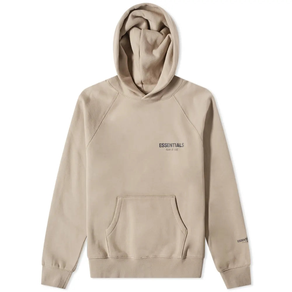 FEAR OF GOD ESSENTIALS CORE POPOVER HOODY TAN / STRING - M SNEAKERS