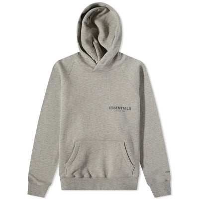 FEAR OF GOD ESSENTIALS CORE POPOVER HOODY DARK HEATHER OATMEAL - M SNEAKERS