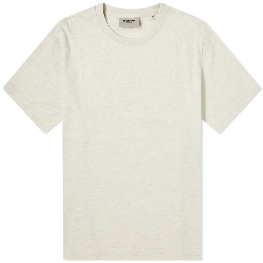 FEAR OF GOD ESSENTIALS LOGO TEE LIGHT HEATHER OATMEAL SS21 - M SNEAKERS