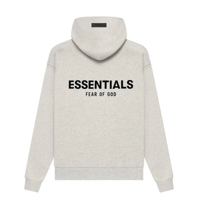 FEAR OF GOD ESSENTIALS POPOVER HOODY LIGHT HEATHER OATMEAL - M SNEAKERS