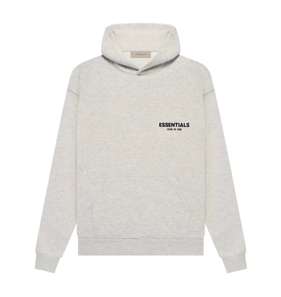 FEAR OF GOD ESSENTIALS POPOVER HOODY LIGHT HEATHER OATMEAL - M SNEAKERS